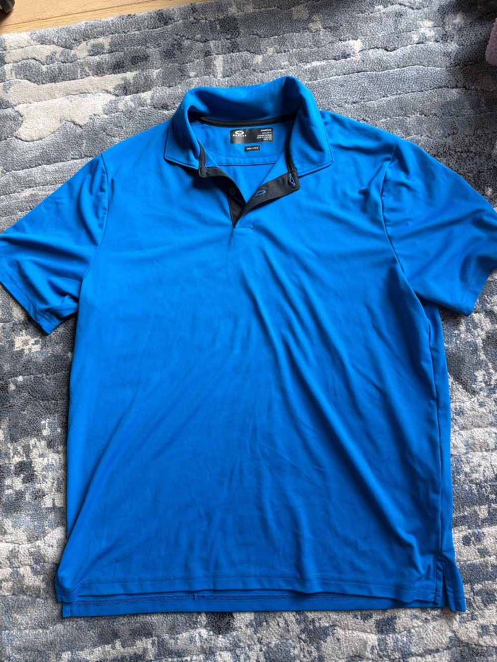 Oakley Men's Royal Blue Polo with Black Trim